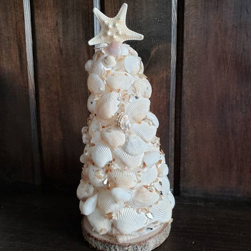 White Seashell Christmas Tree