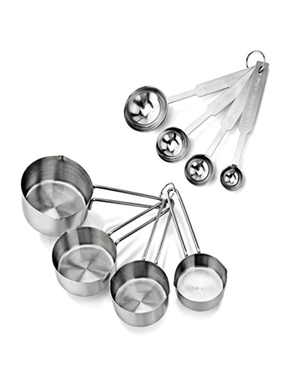 Stainless Steel Measuring Spoons and Measuring Cups
