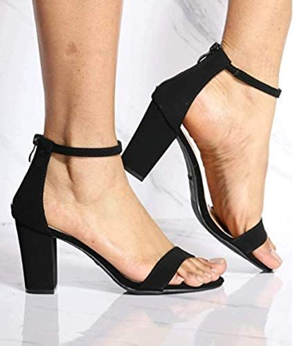 Black Snake Pu Strappy Stiletto Heel Sandals | PrettyLittleThing USA