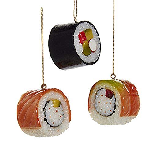 Plastic Sushi Ornaments, Set of 3
