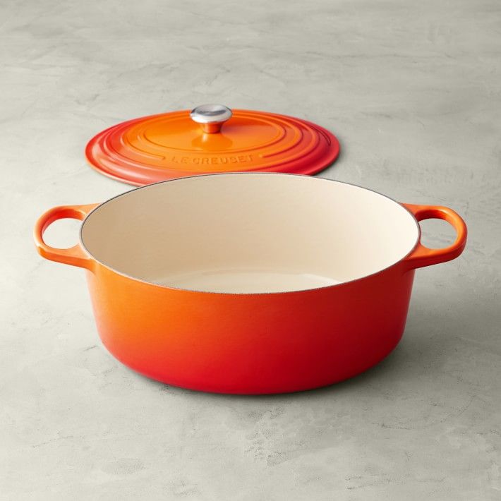 Le Creuset oval 29cm pot - Orange