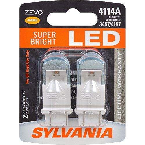SYLVANIA ZEVO 4114 Amber LED Bulb, (Contains 2 Bulbs)