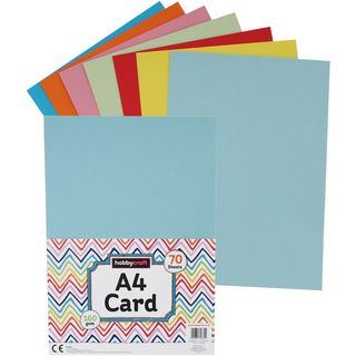 Assorted card A4 pack of 70