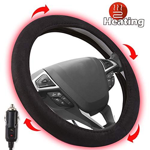 Car Heated Steering Wheel Cover Universal Winter Hand Comfy Warmer