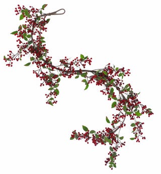 150cm Luxury Christmas Natural Look Red Berry Garland