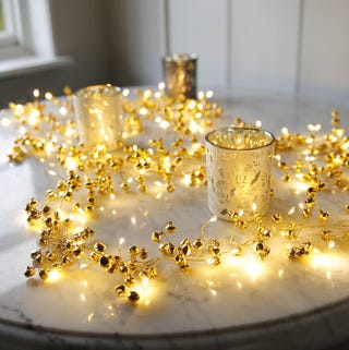 Gold Bells LED Light Garland