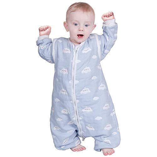 Miracle Baby Saco de Dormir Bebés -0.5TOG 100% Algodón Sin Mangas para Verano y Primavera 