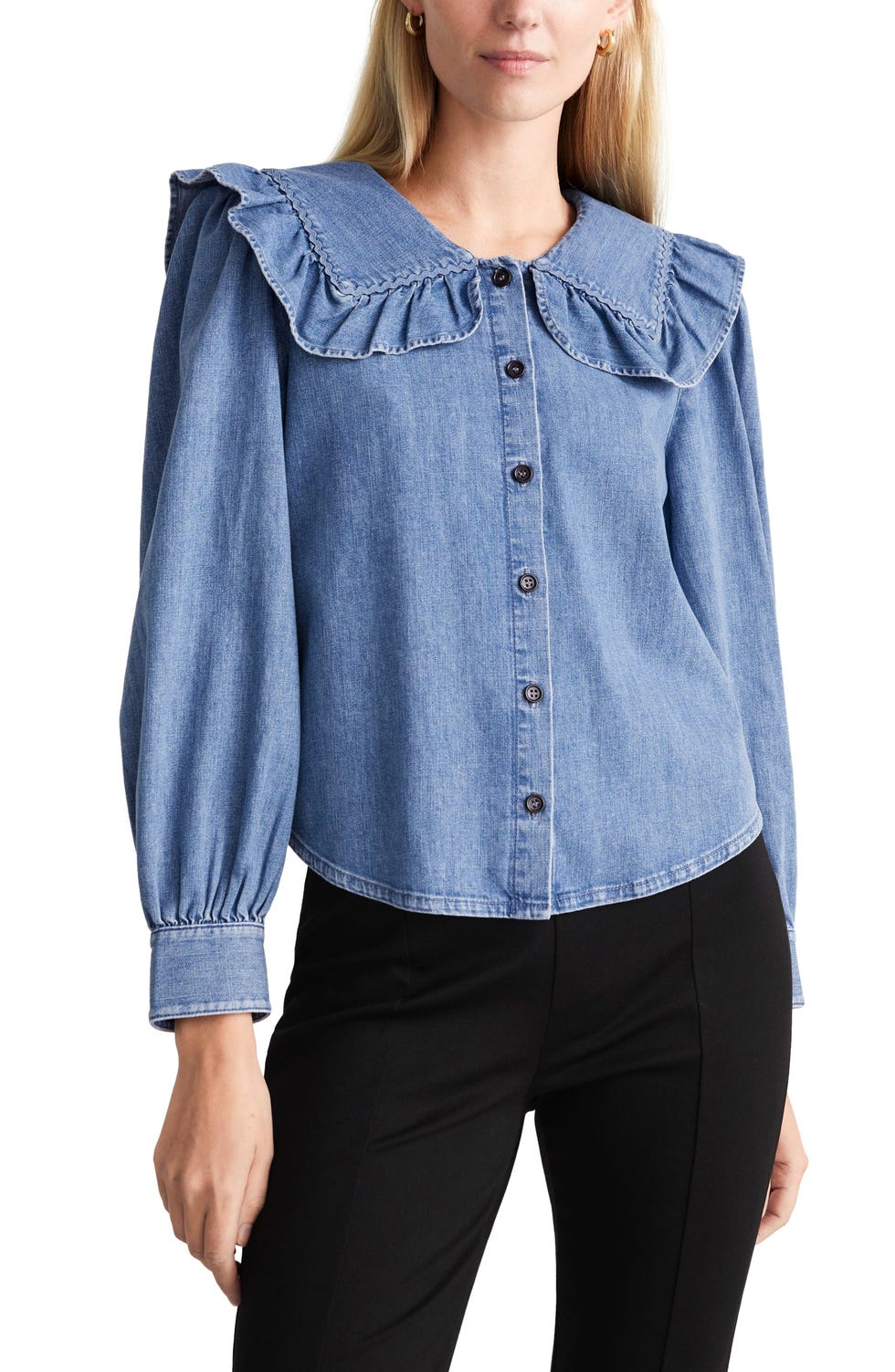 Collared Denim Shirt