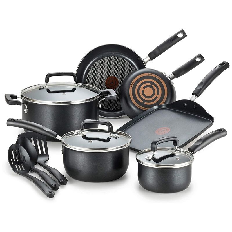 T-fal Advanced Nonstick Cookware Set 12 Piece Oven Safe 350F Pots