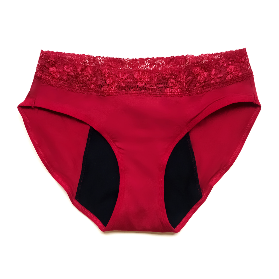 3 Pack Viscose Made from Bamboo Skin-Friendly Absorbent Menstrual Period  Panty Incontinence - Lace