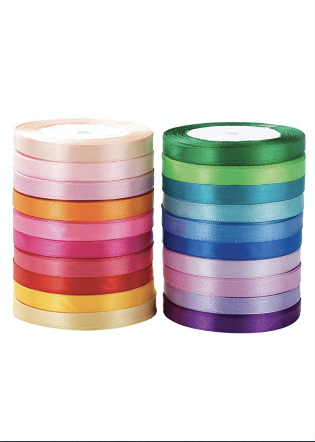 Satin Ribbon Rolls Multi Color Pack
