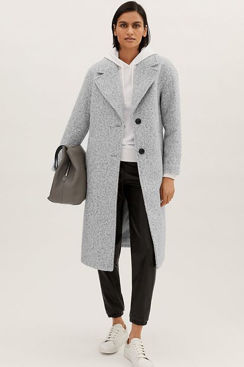 21 Best New Overcoats For Women, Grey Coat With Hood Womens