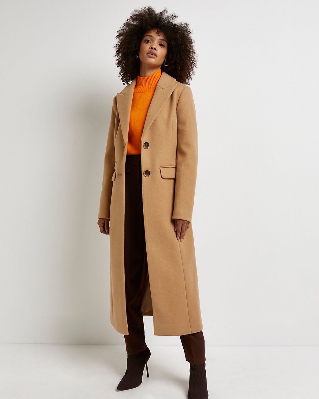 Floor length clearance coat with hood