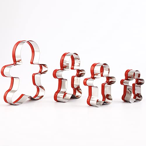 Four-Piece Gingerbread Man Cookie Cutters Set 