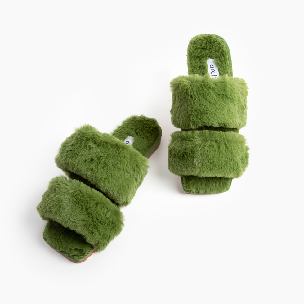 Plush Edit Slipper - Kelly Green