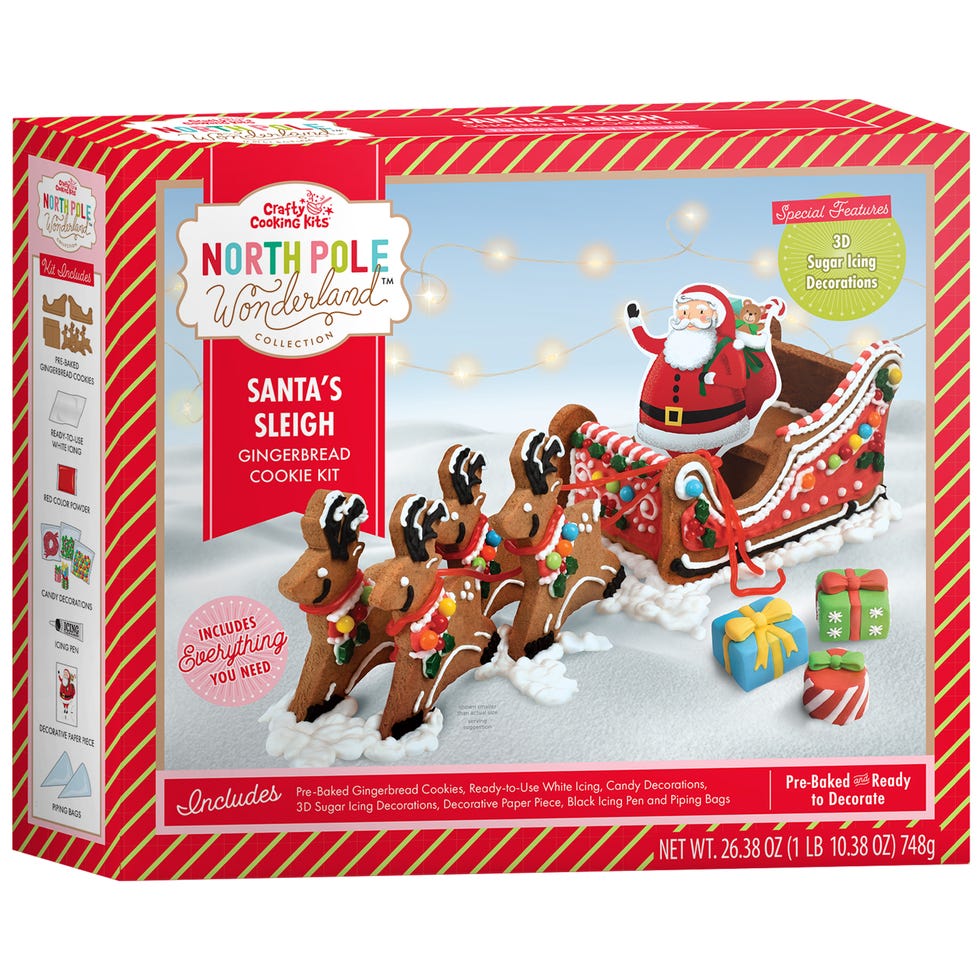 Gingerbread Santa's Sleigh Kit with Reindeer