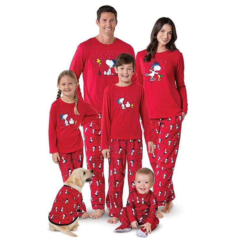 Snoopy-Themed Matching Pajamas 