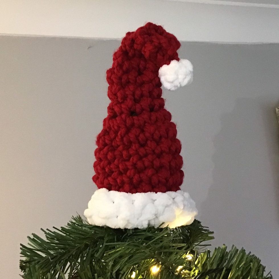 Santa Hat Christmas Tree Topper