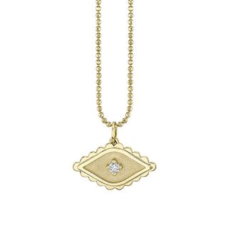 Gold & Diamond Evil Eye Necklace
