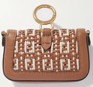 Baguette Nano Woven Leather Bag Charm