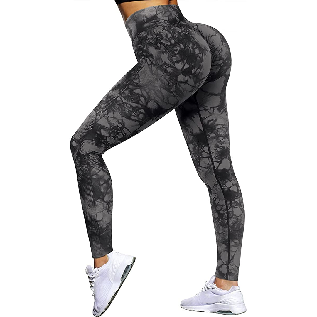 Workout Leggings for Women,Women High Waisted Yoga Pants Butt Lift Ruched Scrunch Legging Tummy Control Booty Tights 