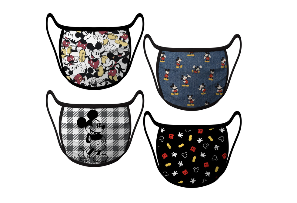 Cloth Face Masks 4-Pack, Mickey Mouse