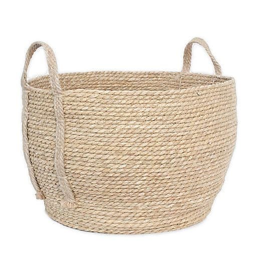 Large Round Rush Basket 