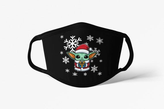 Baby Yoda Christmas Mask