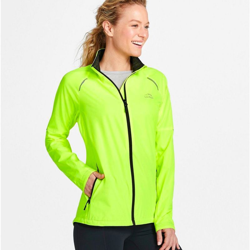 Yellow More Mile Reflective Womens Running Jacket 