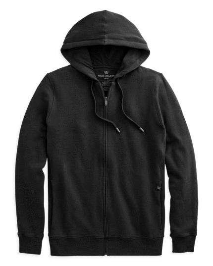 Hooded Full Zip Sweatshirt - Black