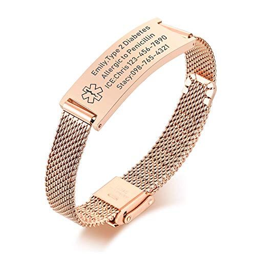 Nickel free sale medical alert bracelets