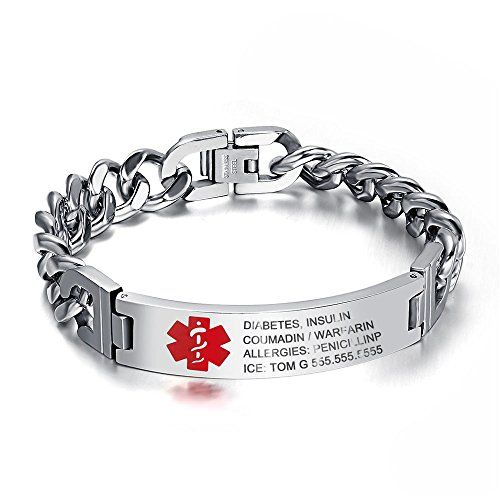 Non metal medical store id bracelets