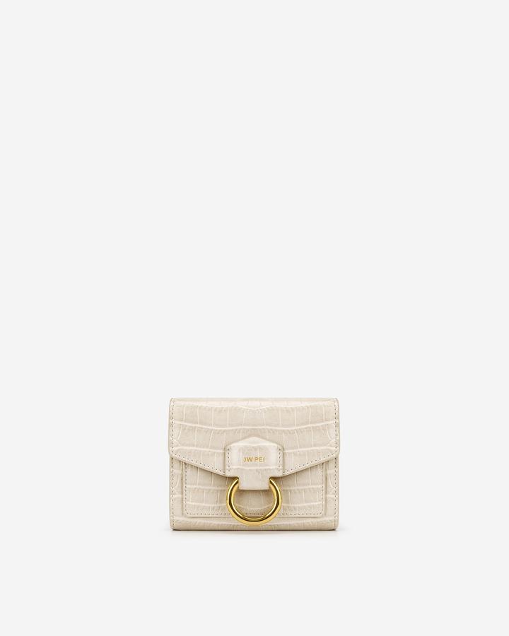 Stella Wallet in Ivory Croc