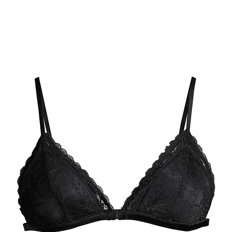 Skims Fits Everybody Lace-trimmed Stretch-woven Triangle Bra in