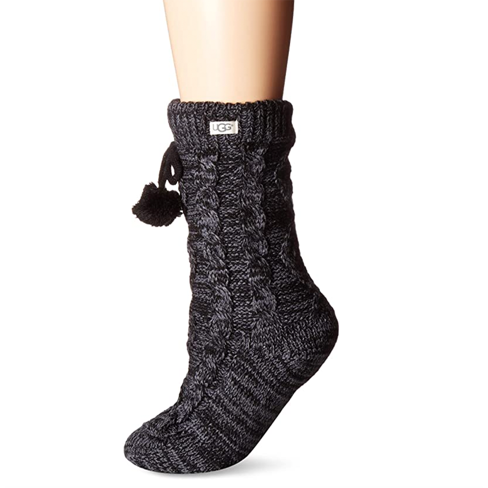 Pom-Pom Fleece-Lined Socks