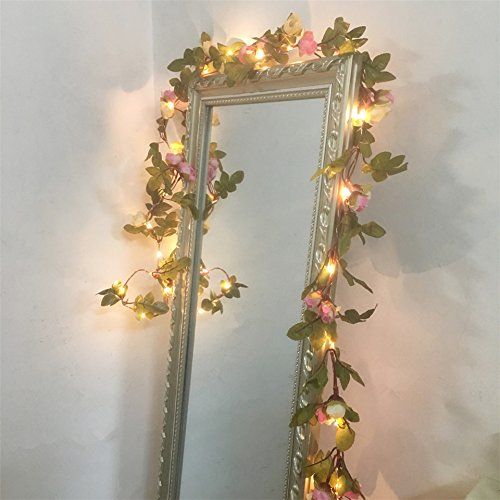 Mirror with fairy deals lights