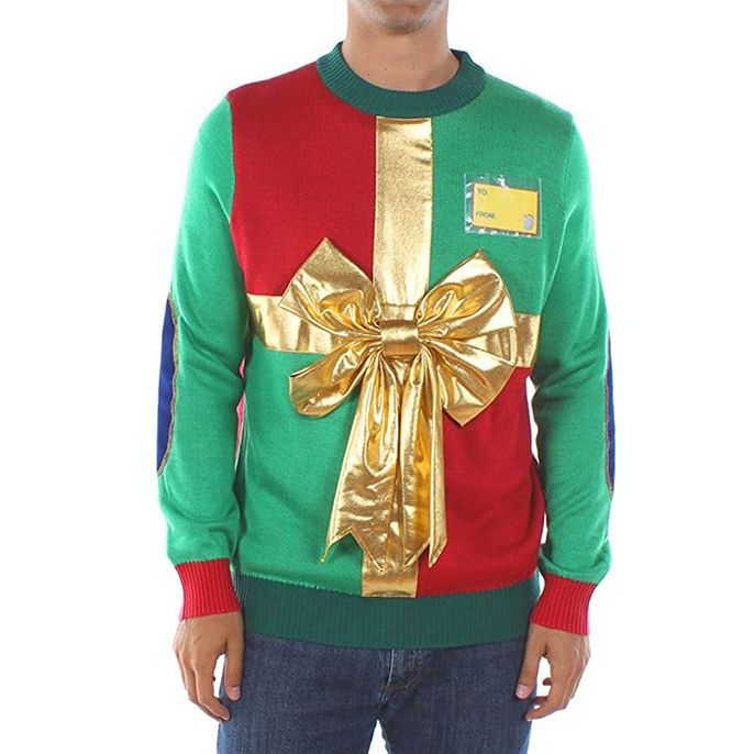 Big Present Ugly Christmas Sweater