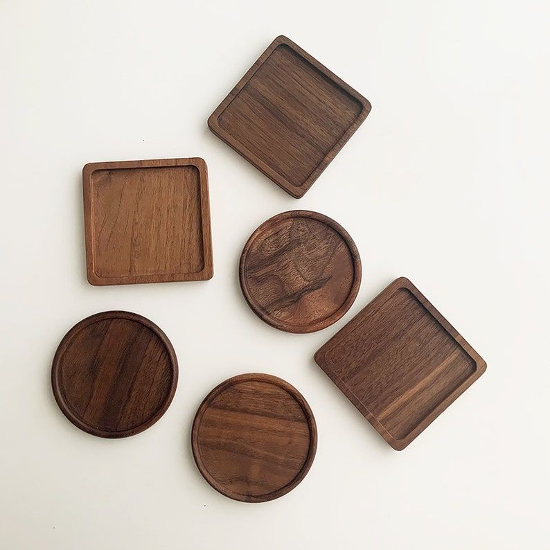 Handmade Walnut Coasters Solid Wood Coasters