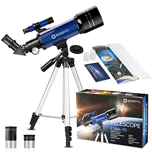 ECOOPRO 70mm Astronomy Refractor Telescope 