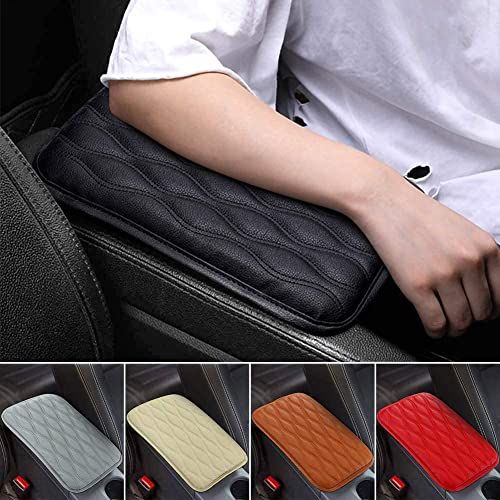 SUHU Auto Center Console Cover Pad Universal Fit for SUV/ Truck/ Car, Waterproof Car Armrest Seat Box Cover, Leather Auto Armrest Cover