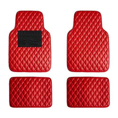 Muchkey car Floor Mats fit for 95% Custom Style Luxury Leather All Weather Protection Floor Liners Full car Floor Mats Black 