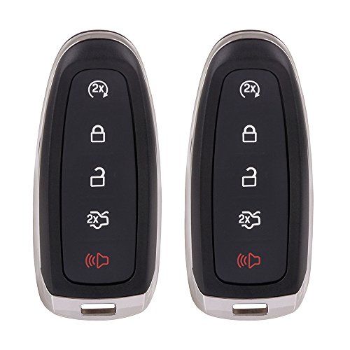 Upgraded Flip Key Fob for Ford Mustang Focus Explorer Expedition Escape Edge Fusion Taurus Key Fob,4 Buttons Keyless Entry Car Remote Uncut Ignition
