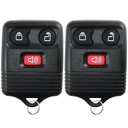 2 Replacement Keyless Entry Remote Control Key Fob Clicker Transmitter 3 Button - Black
