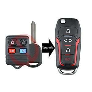 Upgraded Flip Remote Car Key Fob Replacement for For-d Lin-coln Mer-cury,05-12 Escape, 01-15 Explorer,Fu-sion Edge Focus Mus-tang Expedition Crown Victoria Econoline CWTWB1U331 Chip 4D6380BIT 315MHz
