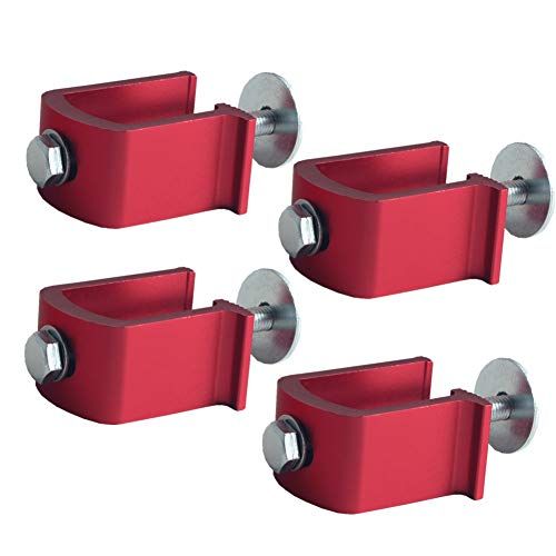 J Hook Crossover Tool Box Mounting Clamps for Pickup Truck Tool Box Mount  Tie Downs (4 PCS, Blcak)