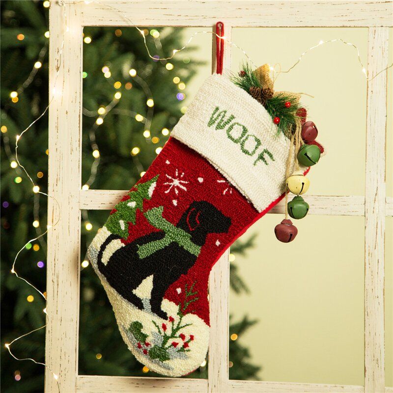 Personalised Name Deluxe Dog Pet Christmas Stocking Sock 40X25cm 015 