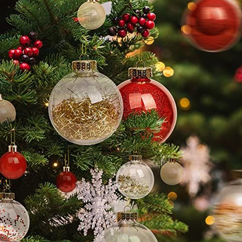 Adornos para Árboles de Navidad Plástico Regalos de Colgantes de Navidad Bolas Arbol Navidad de 4 cm Bola de Decoración para Fiesta y Festival Bolas de Navidad Rosa 36 Piezas