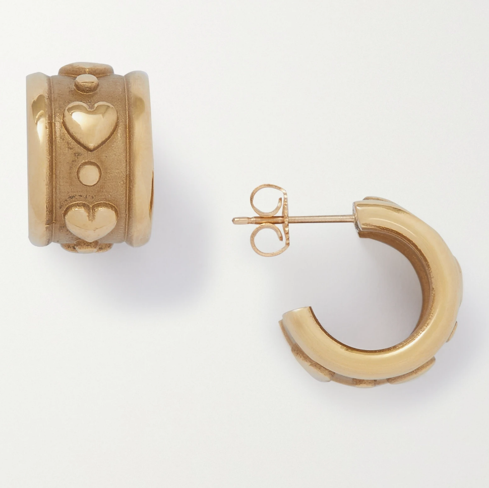 Bellina recycled gold-tone hoop earrings