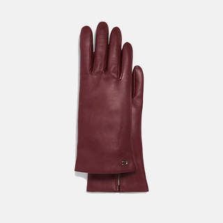 Iconic sculpted leather technical gloves