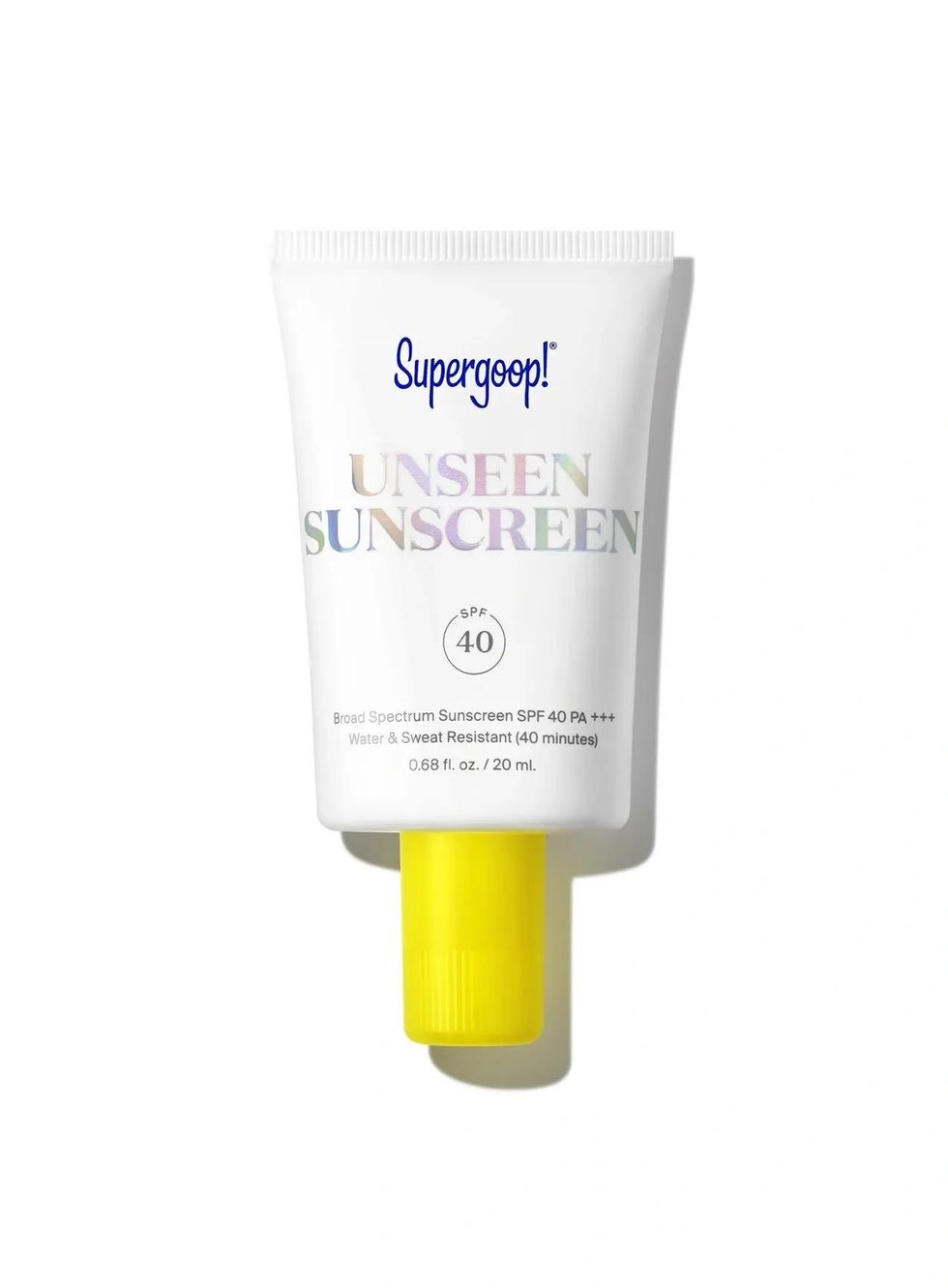 The best travel-size sunscreen: Supergoop! Unseen Sunscreen SPF 40